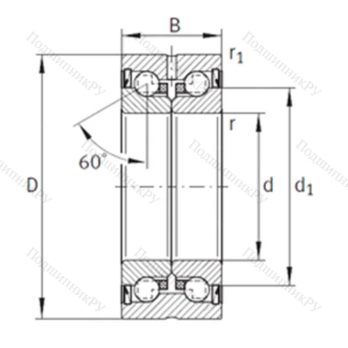 Подшипник шариковый упорно-радиальный ZKLN 60110-2Z