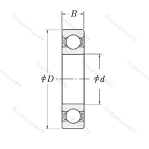 Подшипник шариковый радиальный MJ 6.1/2
