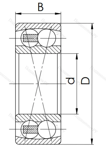 Двухрядный шариковый подшипник 1606 (2306) в Оренбурге