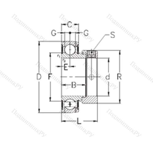 Подшипник шариковый радиальный GRAE 30-NPPB