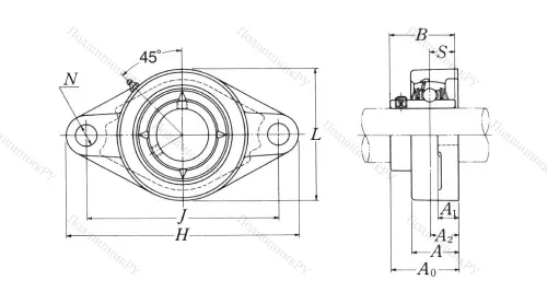Подшипниковый узел UCFL 206 D 1 (NSK) в Оренбурге