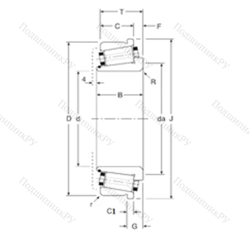Подшипник роликовый радиально-упорный 101038X/101076XC