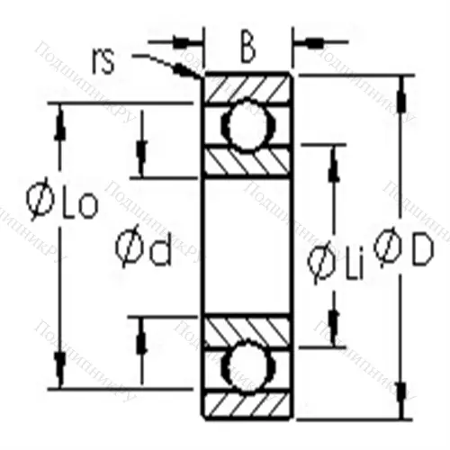 Подшипники шариковые радиальные однорядные 6314 от производителя  AST