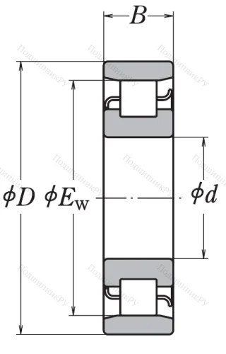 Роликовый цилиндрический подшипник N 311 W
