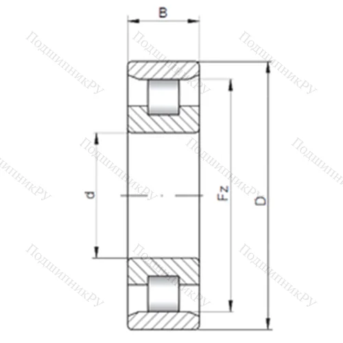 Подшипник роликовый радиальный N 321 E от производителя  CX