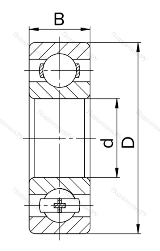 Миниатюрный шариковый подшипник 6-1000084 в Оренбурге