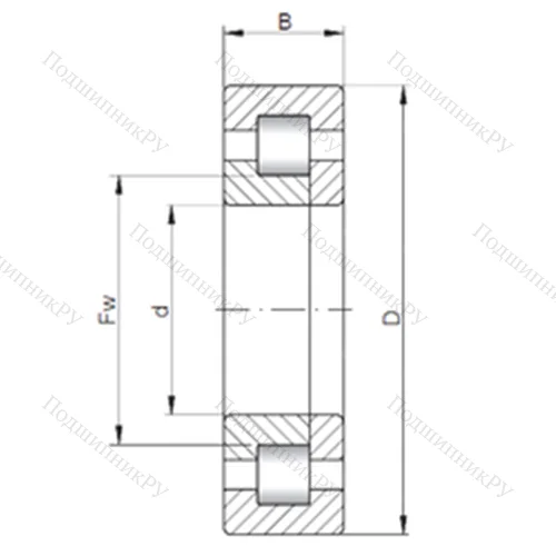 Подшипник роликовый радиальный NUP 321 E от производителя  CX