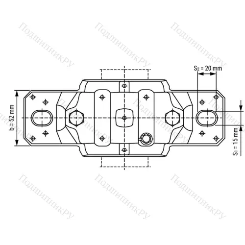 Разборный корпус опорного блока SNL 506-605 / Вал 25мм от производителя  LPZ