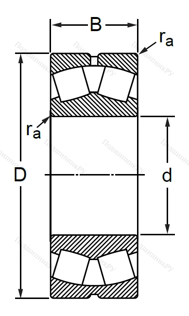 Сферический роликовый подшипник 30-53611 АН (22311 CCW 33C 3) в Оренбурге