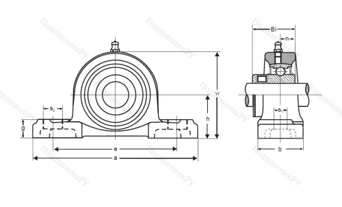 Подшипниковый узел UCP 305 (ASAHI) в Оренбурге