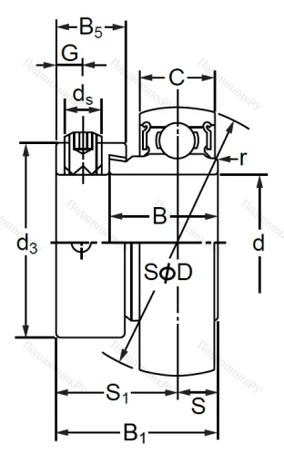 Корпусный подшипник SA 212 (AEL 212) в Оренбурге