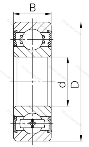 Шариковый однорядный подшипник 180209  T (6209 2RST) в Оренбурге