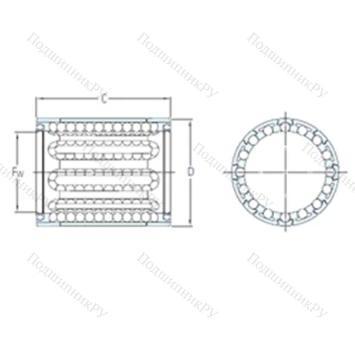 Подшипник шариковый линейный LBBR 8-2LS/HV 6