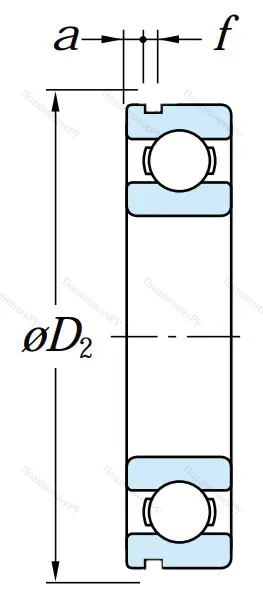 Шариковый однорядный подшипник 50308 (6308 N) в Оренбурге