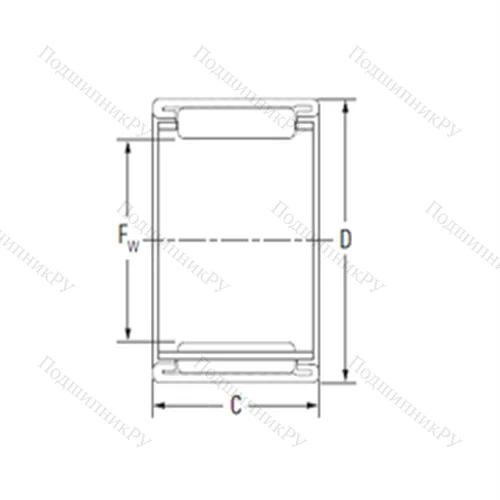 Подшипник игольчатый радиальный BTM 3021A от производителя  KOYO Подшипник игольчатый радиальный BTM 3021A от производителя  KOYO