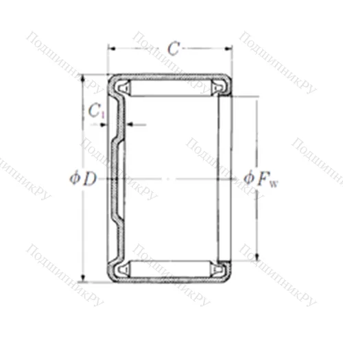Подшипник игольчатый радиальный M-9101