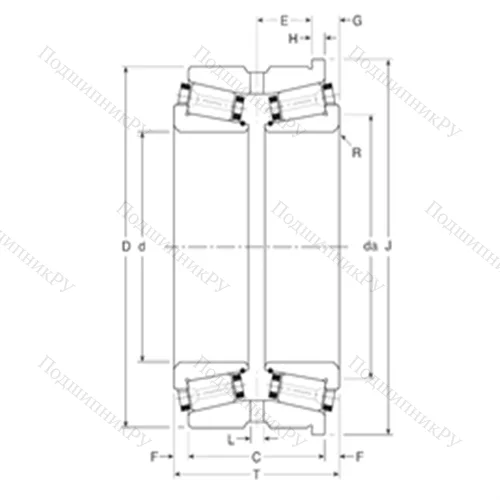 Подшипник роликовый радиально-упорный 101038X/101076XH