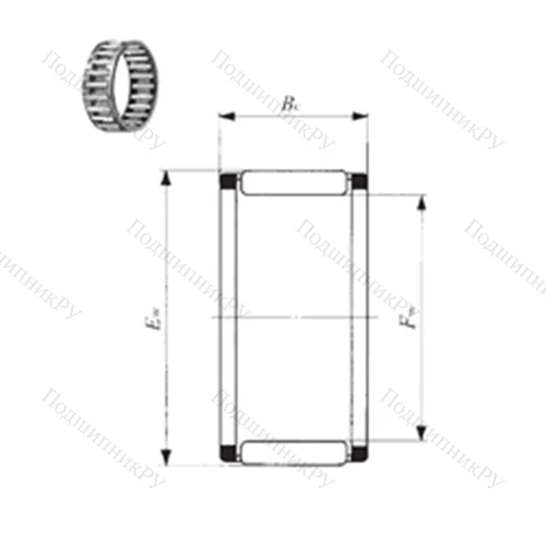Подшипник игольчатый радиальный KT 253530 от производителя  IKO Подшипник игольчатый радиальный KT 253530 от производителя  IKO