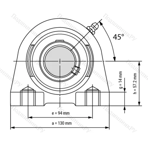 Подшипниковый узел UCPA 210 - Вал: 50 мм от производителя  LPZ Подшипниковый узел UCPA 210 - Вал: 50 мм от производителя  LPZ