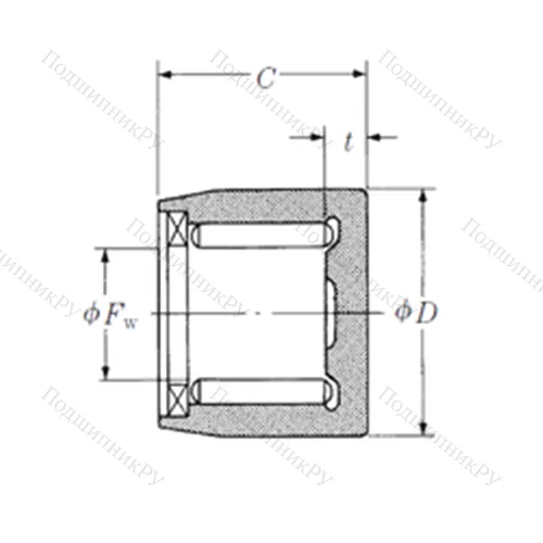 Подшипник игольчатый радиальный NSA 03501