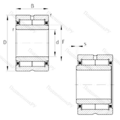 Подшипник игольчатый радиальный NKI 35/20-TW-XL