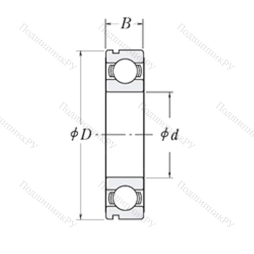 Подшипник шариковый радиальный LJ 1.3/8-N