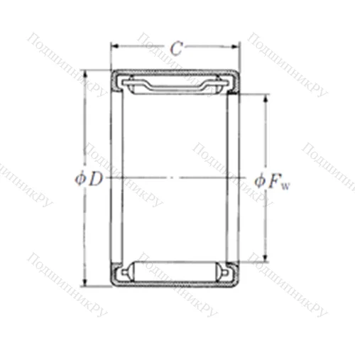 Подшипник игольчатый радиальный FJ-69 от производителя  NSK Подшипник игольчатый радиальный FJ-69 от производителя  NSK