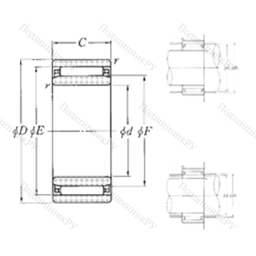 Подшипник игольчатый радиальный NAO-35?55?20
