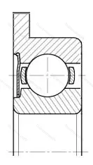 Подшипник  3860098 размер 8x19x9 от производителя  ГПЗ-7 Подшипник  3860098 размер 8x19x9 от производителя  ГПЗ-7