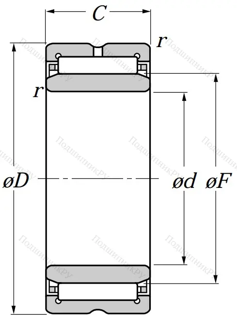 Игольчатый подшипник NA 4913 R