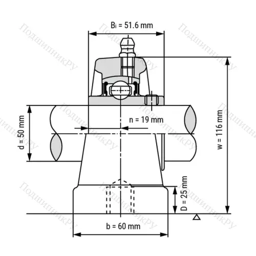 Подшипниковый узел UCPA 210 - Вал: 50 мм от производителя  LPZ Подшипниковый узел UCPA 210 - Вал: 50 мм от производителя  LPZ