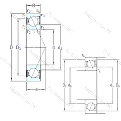 Подшипник шариковый радиально-упорный S 7226 ACD/P 4A от производителя  SKF
