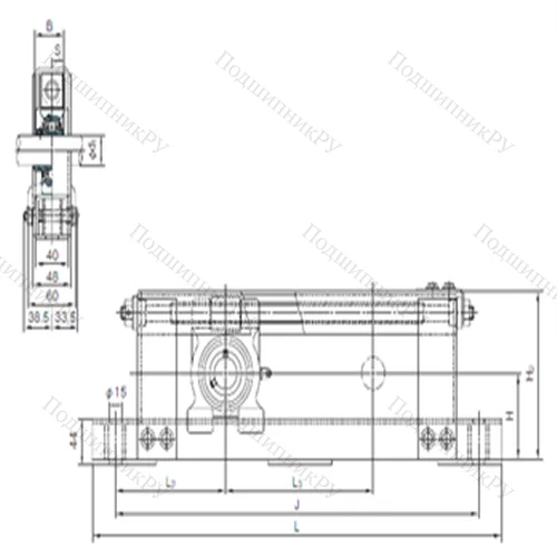 Подшипниковый узел шариковый радиальный UCTL 208+WL 300 от производителя  NACHI Подшипниковый узел шариковый радиальный UCTL 208+WL 300 от производителя  NACHI