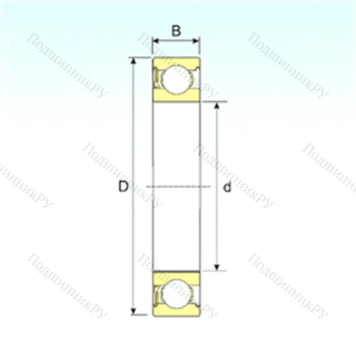 Подшипник шариковый радиальный 6008-RZ