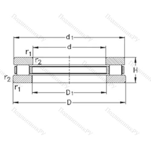 Подшипник роликовый упорный 81111-TVPB