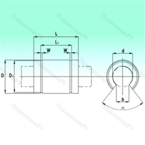 Подшипник шариковый линейный KBO 1029-PP