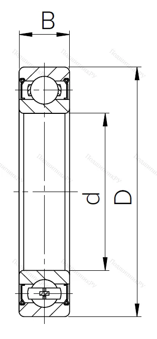 Шариковый однорядный подшипник 80208 (6208 ZZ) в Оренбурге