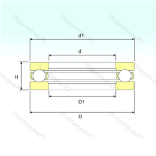 Подшипник шариковый упорный 591/750