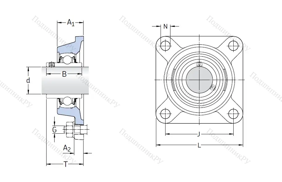 Подшипниковый узел FY 60 TF