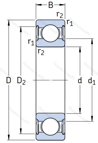 Однорядный шариковый подшипник W 61801 2RS 1 в Оренбурге
