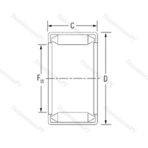 Подшипник игольчатый радиальный DL 14 12