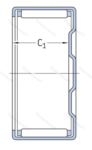 Игольчатый подшипник BK 1010 от производителя  SKF