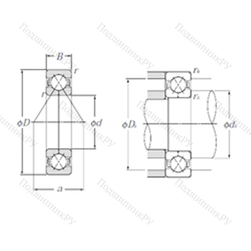 Подшипник шариковый радиально-упорный QJ 321 от производителя  NTN Подшипник шариковый радиально-упорный QJ 321 от производителя  NTN