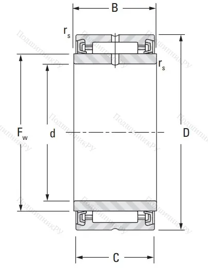 Игольчатый подшипник NA 4905 A 2RS