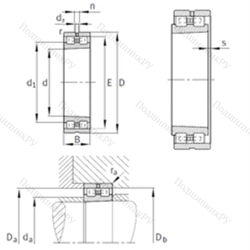Подшипник роликовый радиальный NN 3032-AS-K-M-SP