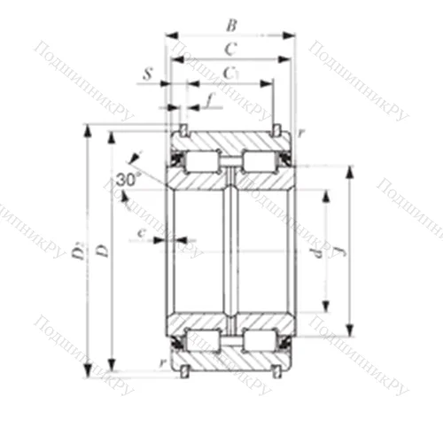 Подшипник роликовый радиальный NAS 5019UUNR