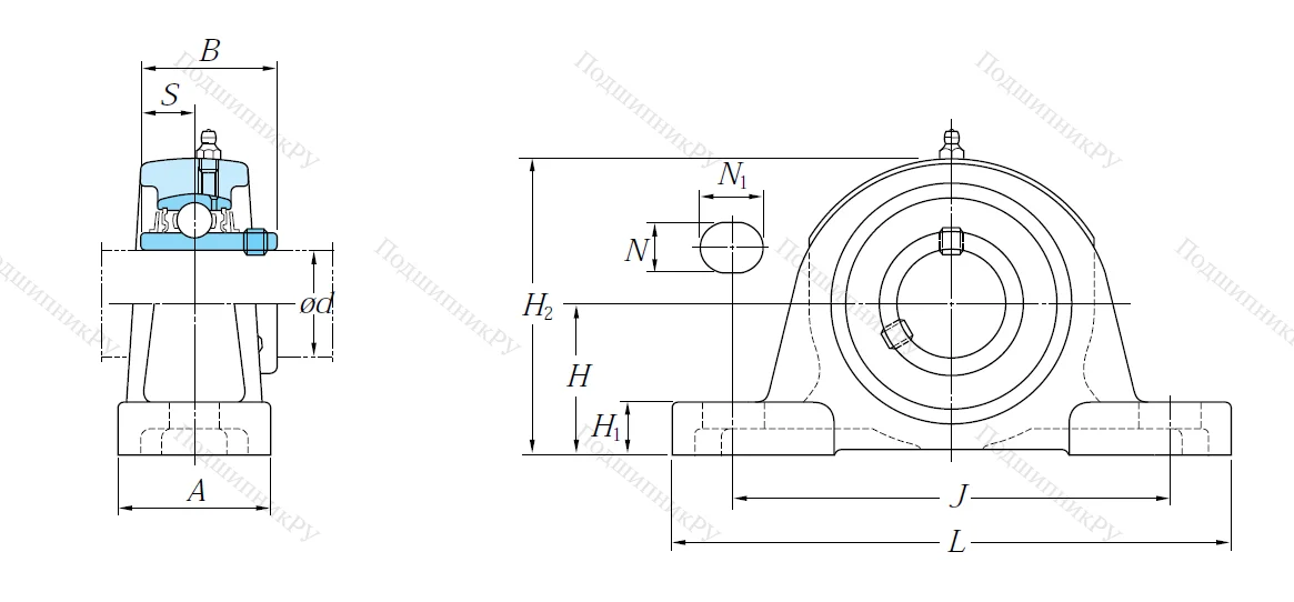 Подшипниковый узел UCP 203 J