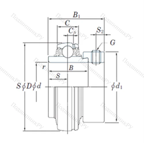 Подшипник шариковый радиальный NA 211-32 от производителя  KOYO