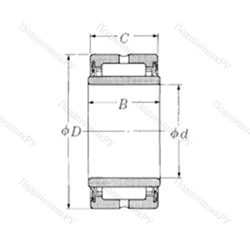 Подшипник игольчатый радиальный NA 4900TT