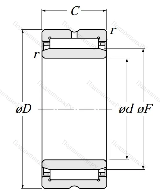 Игольчатый подшипник NA 6906 R
